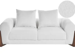 Sofa 2 personers VINLIDEN Boucle Hvid