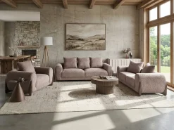 Sofa 2 personers VINLIDEN Boucle Brun