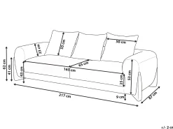 Sofa 3 personers VINLIDEN Boucle Brun