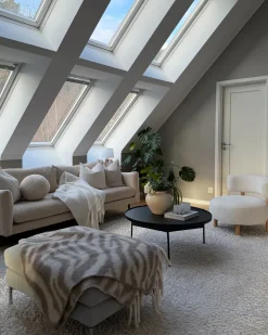 Sofa 3 personers VINTERBRO Velour Lys Beige
