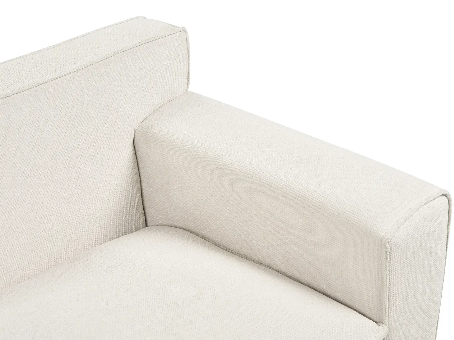 Sofa 3 personers VISKAN Chenille Cremehvid