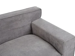 Sofa 3 personers VISKAN Fløjl Mørkegrå