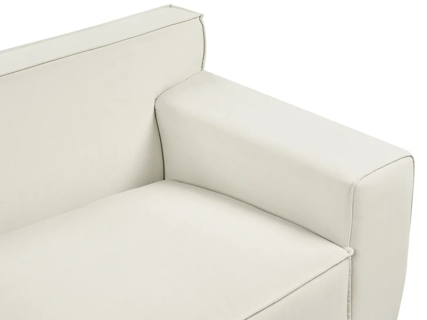 Sofa 3 personers VISKAN Velour Cremehvid