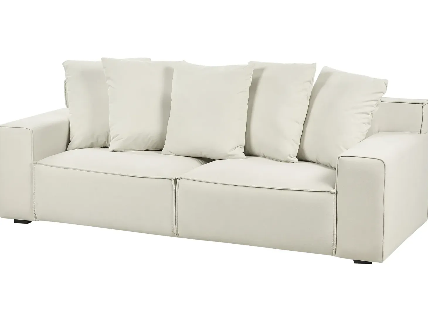 Sofa 3 personers VISKAN Velour Cremehvid