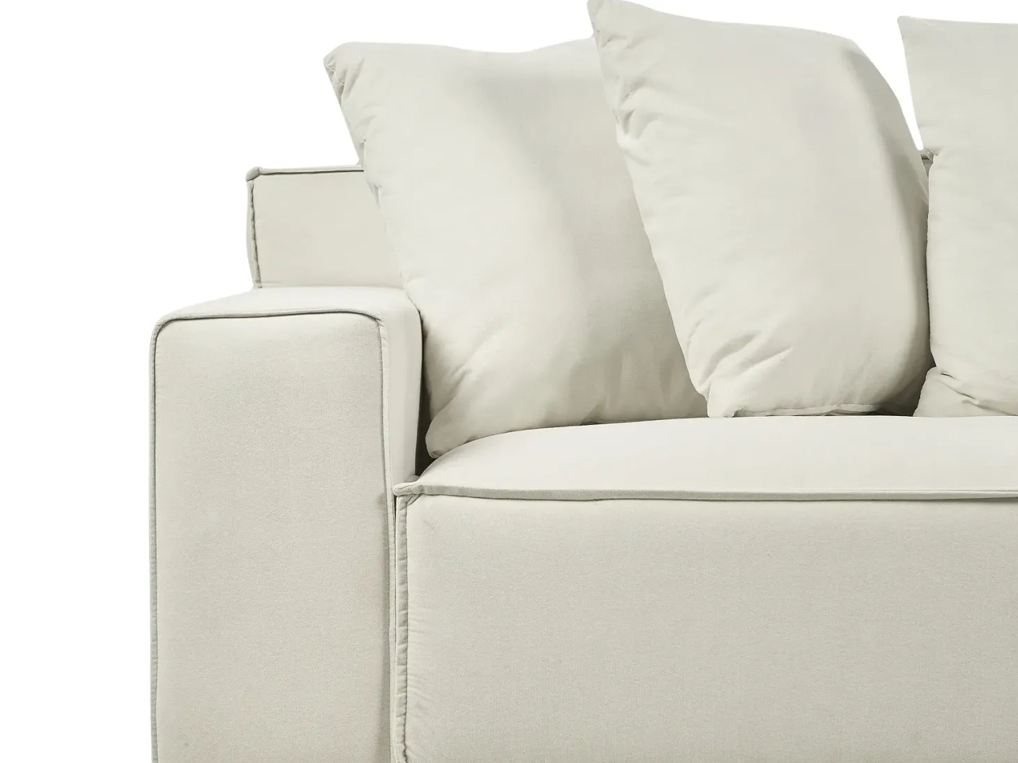 Sofa 3 personers VISKAN Velour Cremehvid