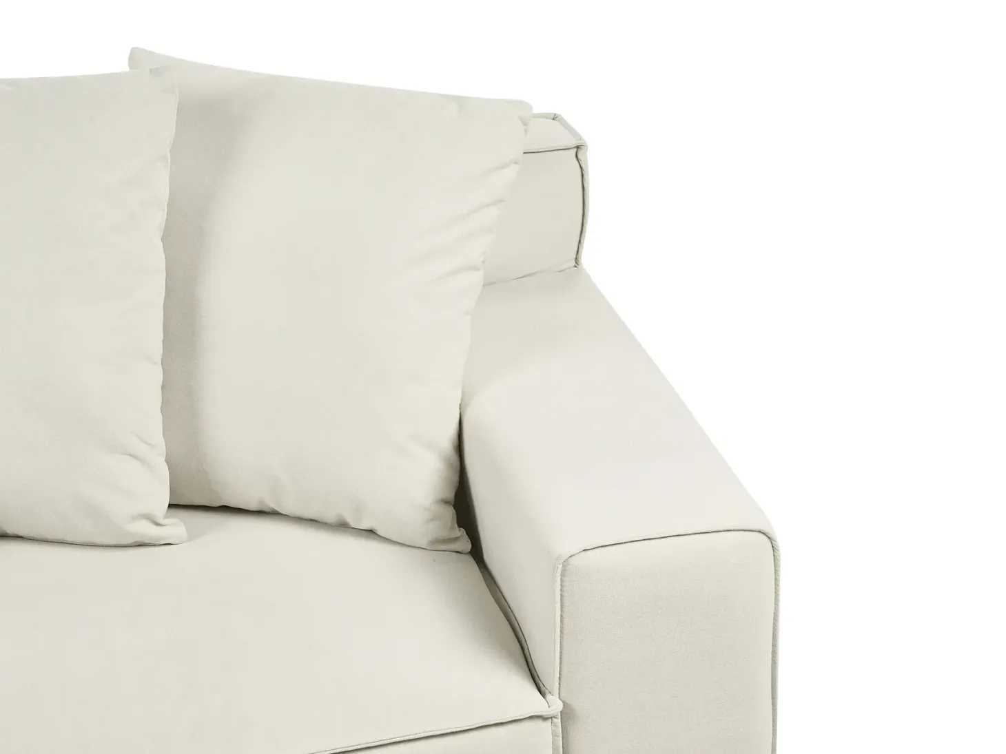 Sofa 3 personers VISKAN Velour Cremehvid