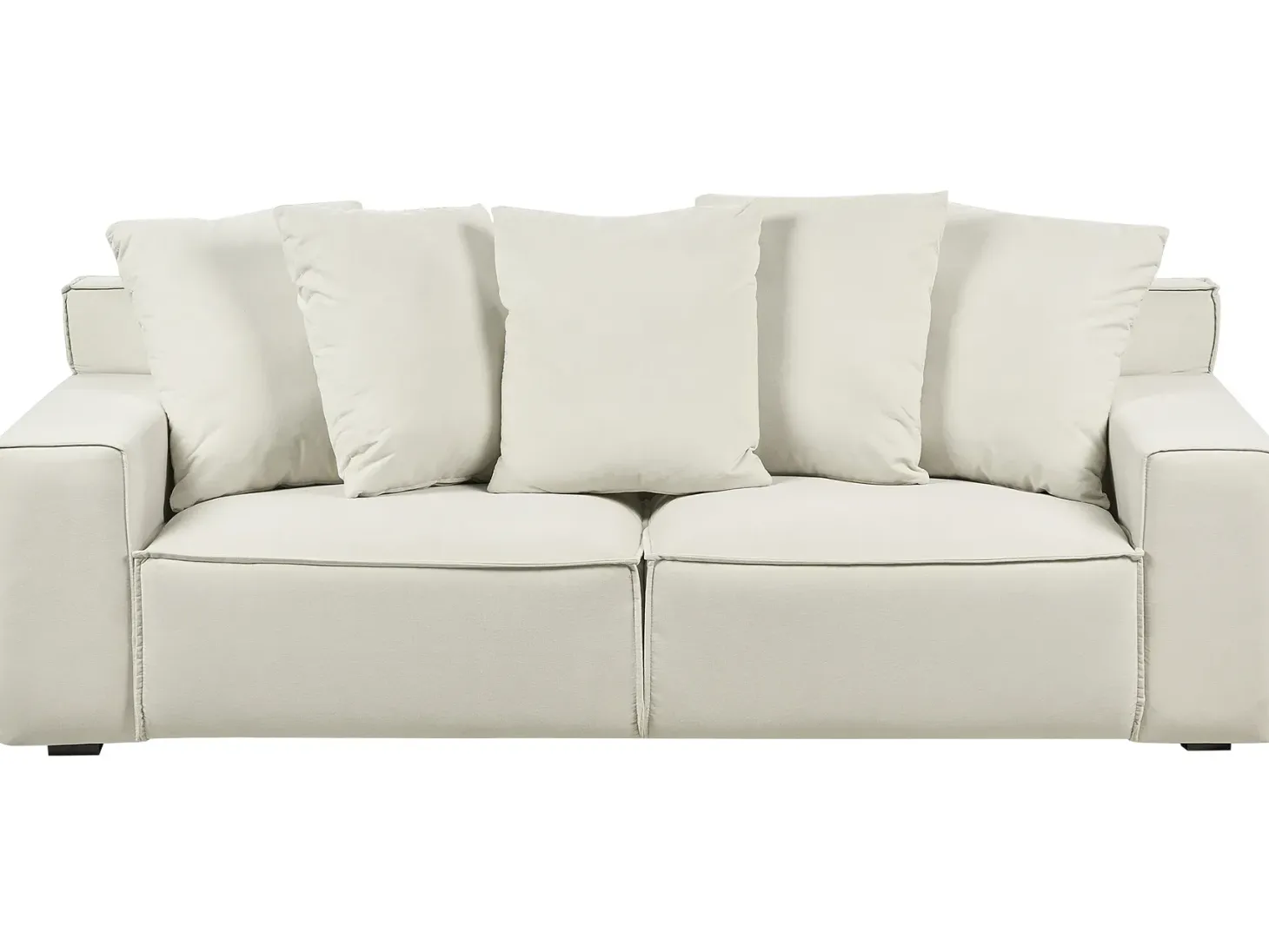 Sofa 3 personers VISKAN Velour Cremehvid