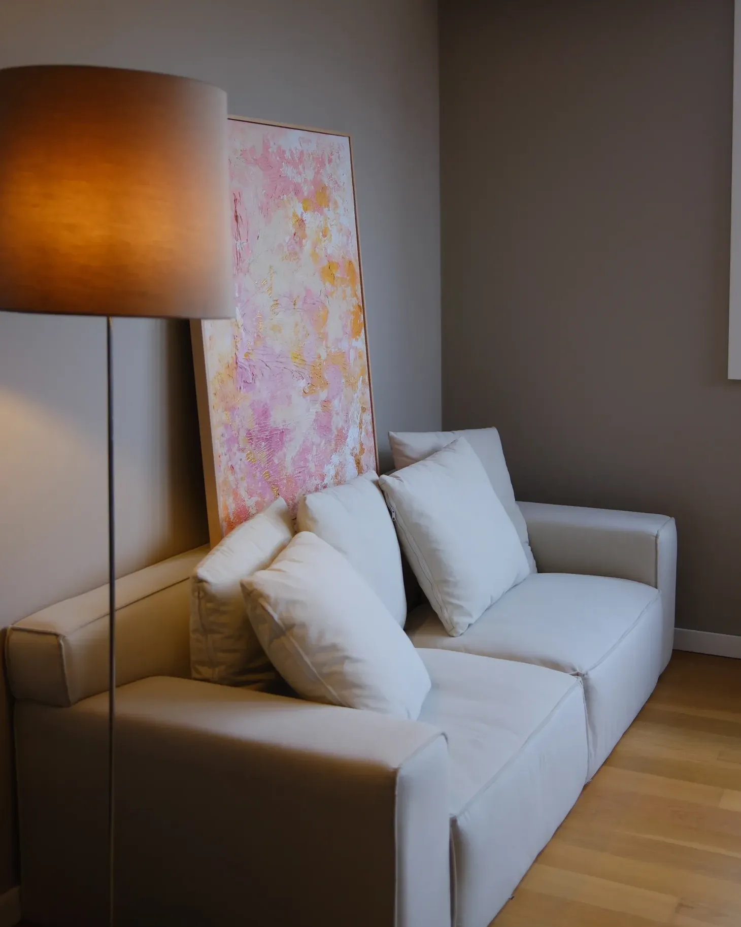 Sofa 3 personers VISKAN Velour Cremehvid