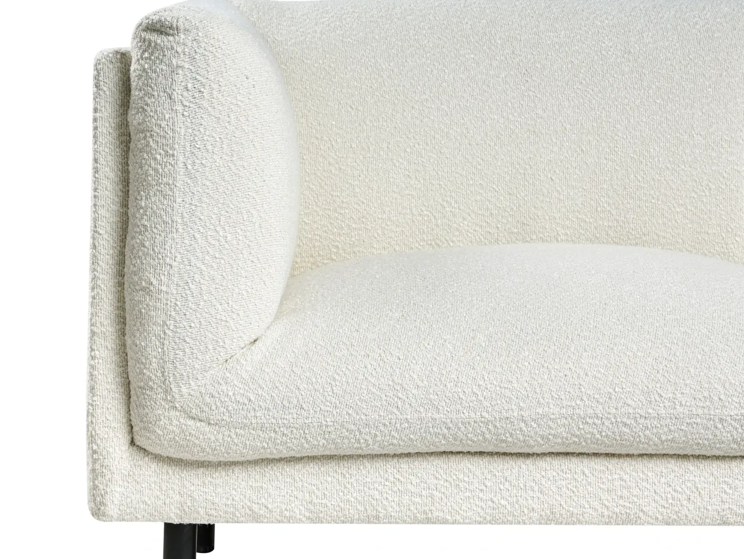 Sofa 3 personers VORGOD Boucle Cremehvid