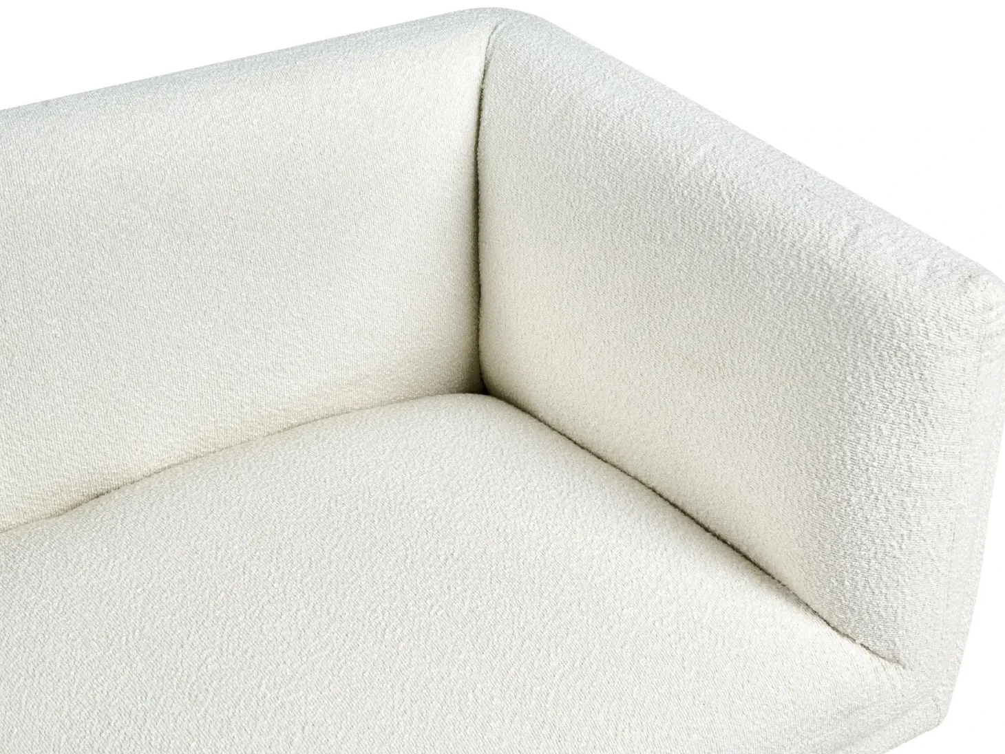 Sofa 3 personers VORGOD Boucle Cremehvid