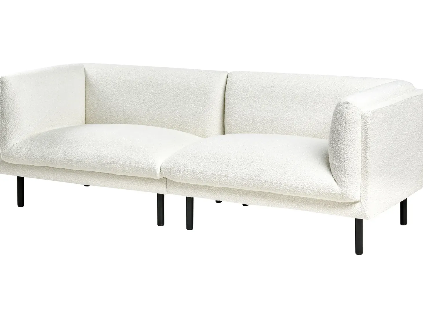 Sofa 3 personers VORGOD Boucle Cremehvid