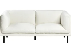 Sofa 2 personers VORGOD Boucle Cremehvid