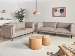 Sofa 3 personers VORGOD Lysebrun