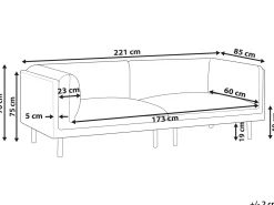 Sofa 3 personers VORGOD Lysebrun