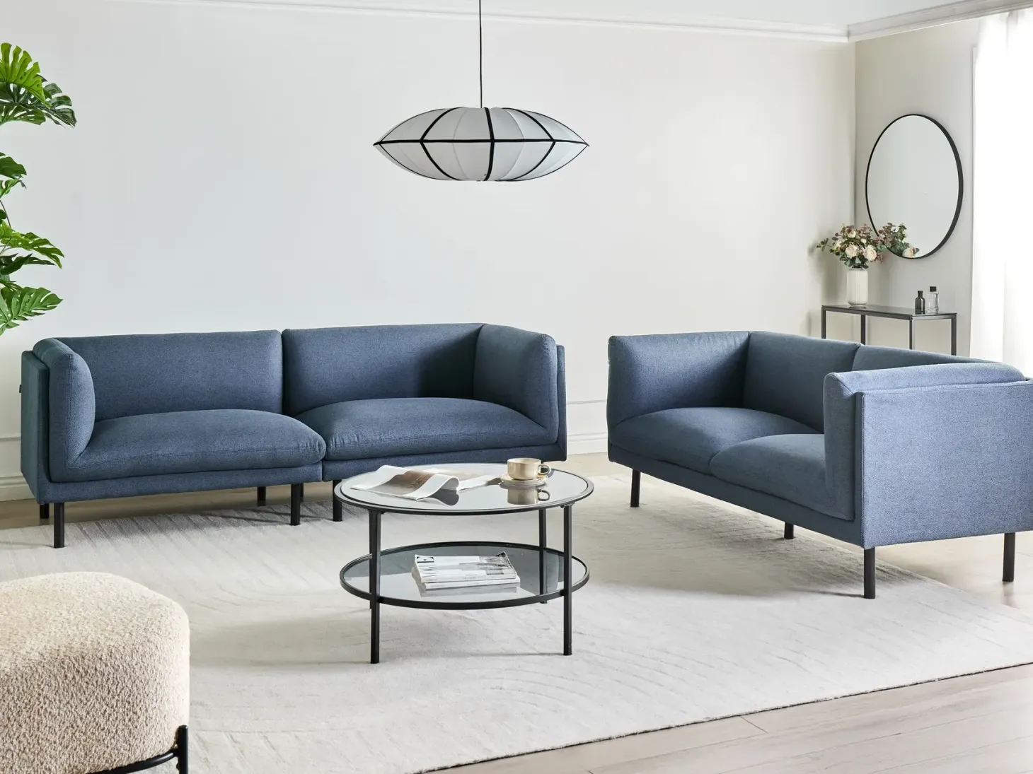 Sofa 3 personers VORGOD Mørkeblå