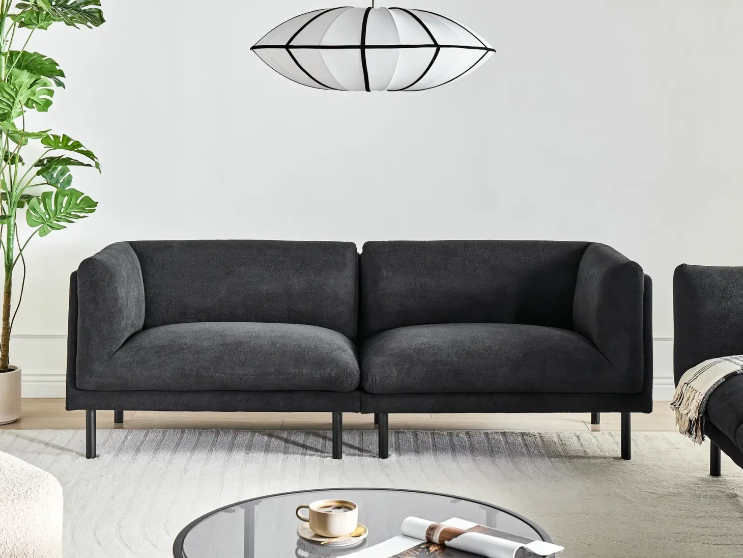 Sofa 3 personers VORGOD Sort