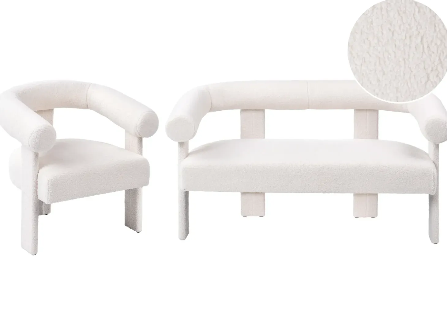 Sofasæt ILBRO Boucle Cremehvid