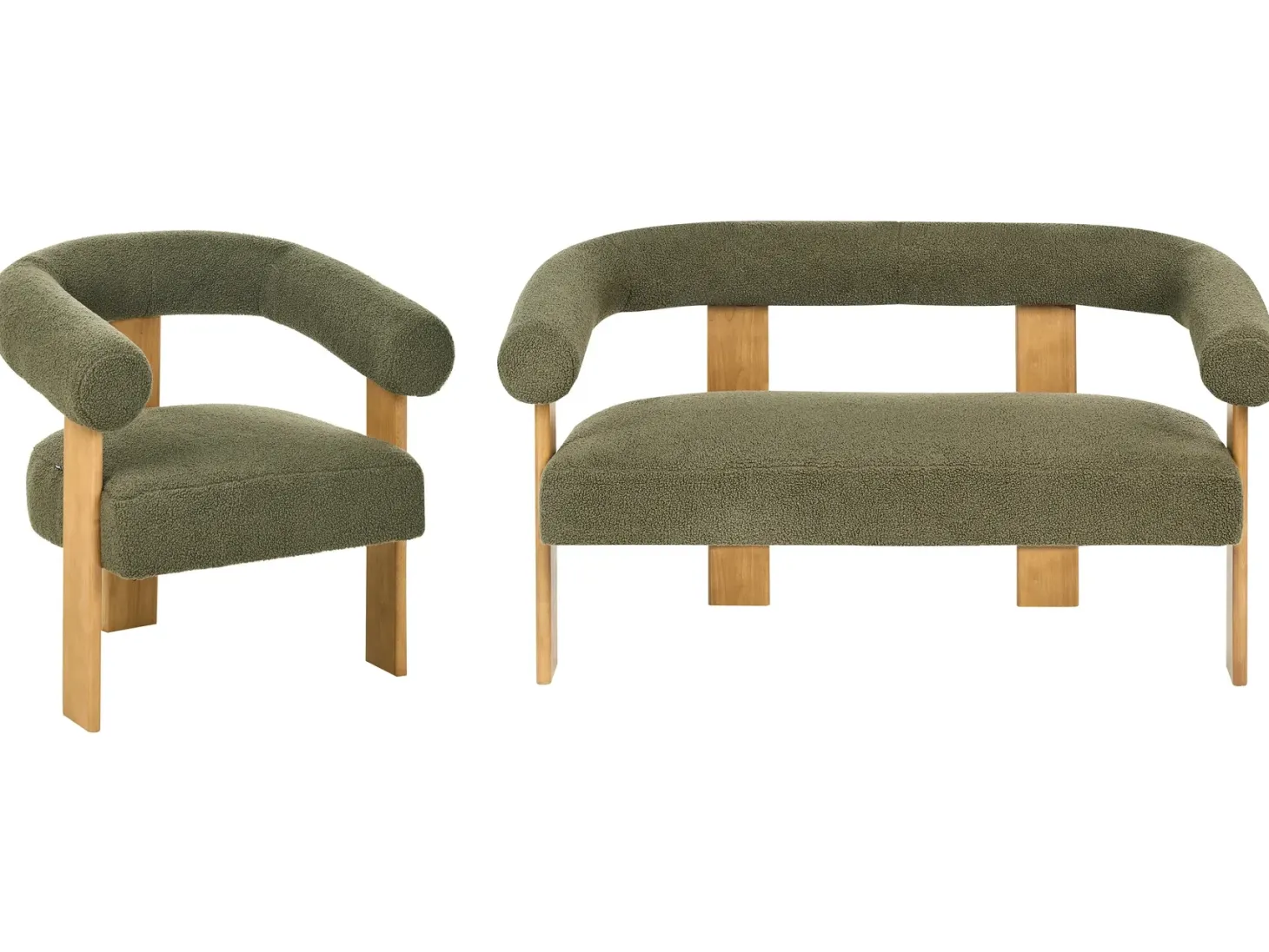 Sofasæt ILBRO Boucle Grøn/ Lysebrun