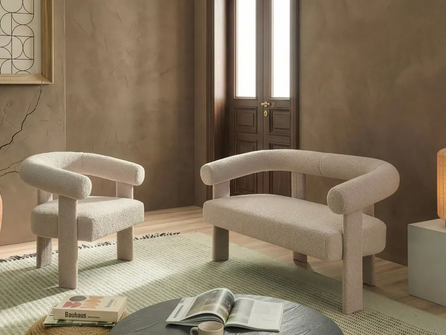 Sofasæt ILBRO Boucle Lys Beige