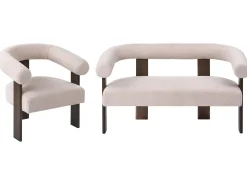 Sofasæt ILBRO Boucle Mørkebrun/beige
