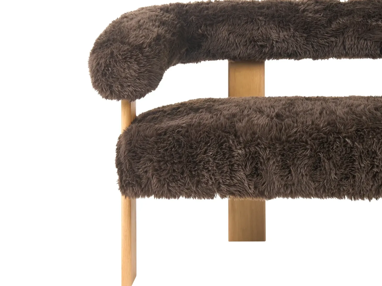 Sofasæt ILBRO Kunstig pels Mørkebrun/ Lysebrun