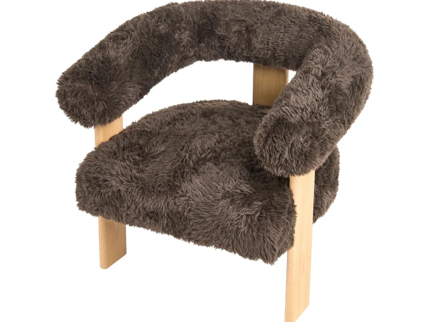 Sofasæt ILBRO Kunstig pels Mørkebrun/ Lysebrun