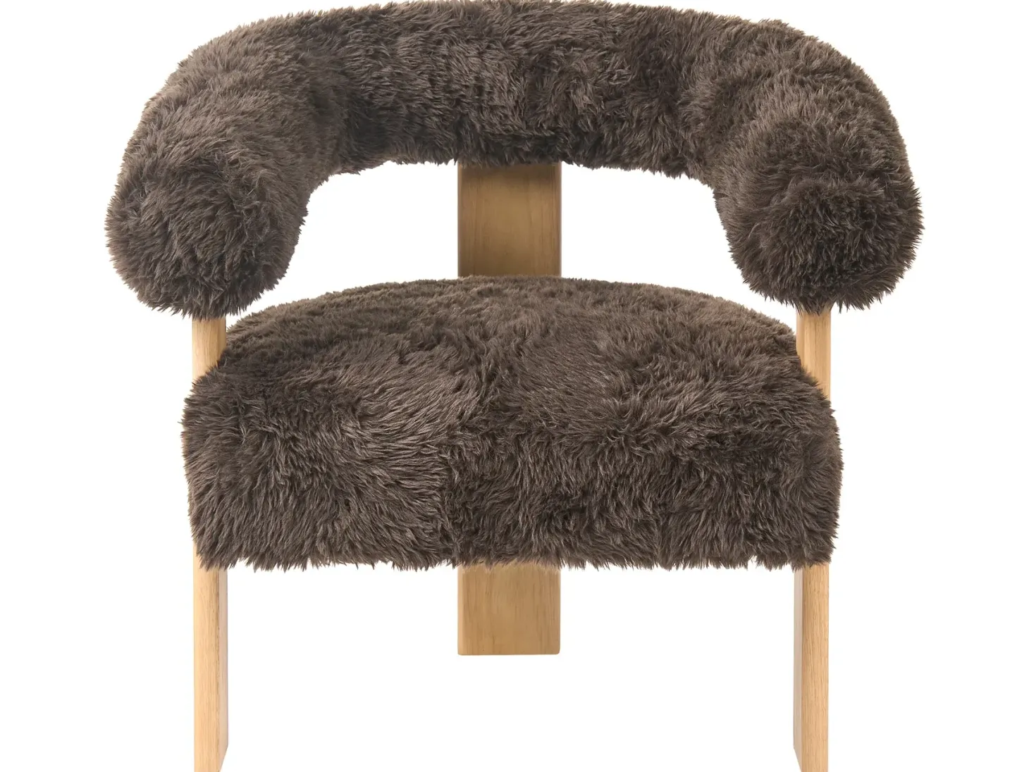 Sofasæt ILBRO Kunstig pels Mørkebrun/ Lysebrun