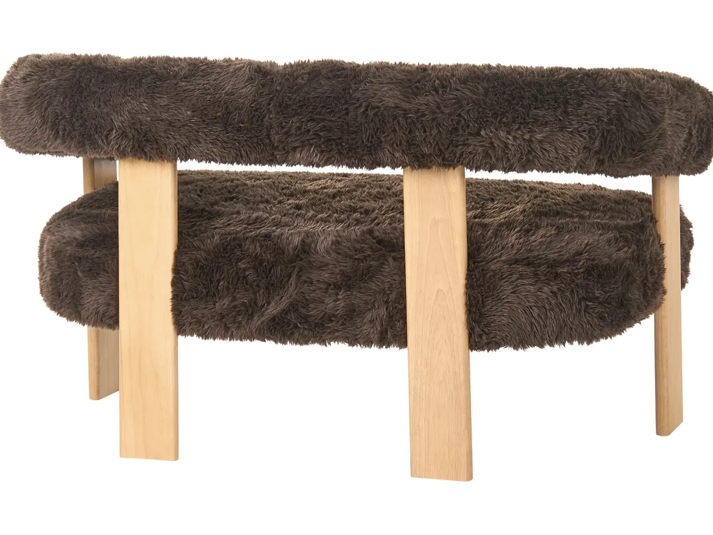 Sofasæt ILBRO Kunstig pels Mørkebrun/ Lysebrun
