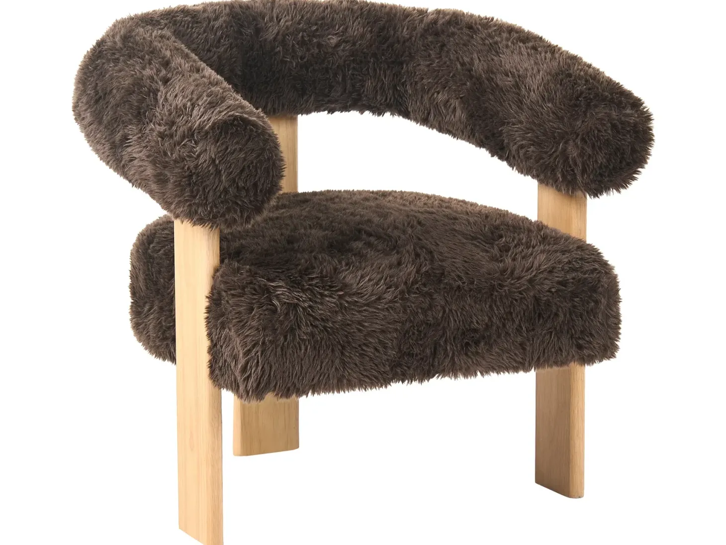 Sofasæt ILBRO Kunstig pels Mørkebrun/ Lysebrun