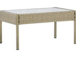 Sofasæt med bord MARSALA PE-rattan Lysebrun