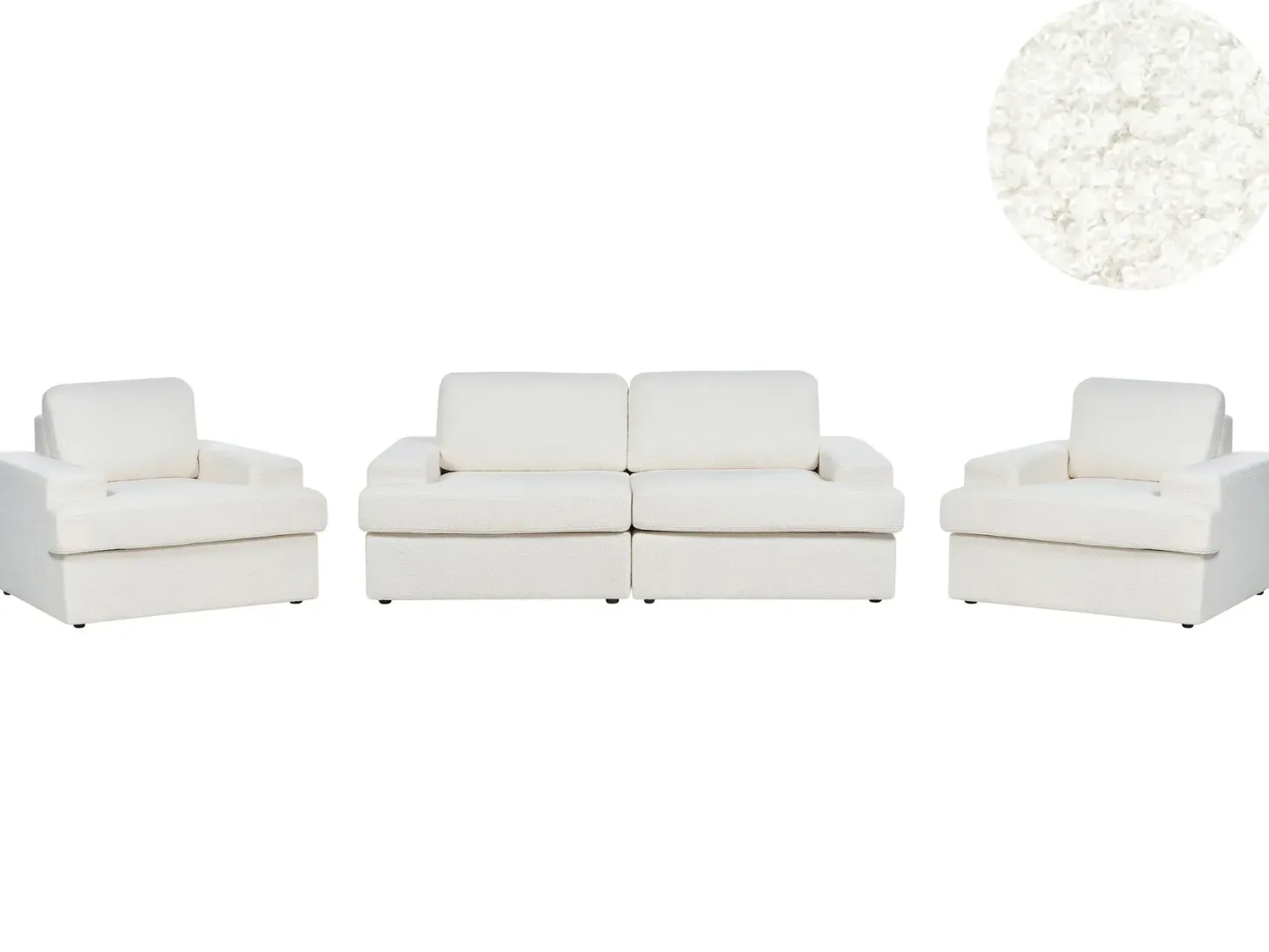 Sofasæt 5 personers ALLA Boucle Cremehvid