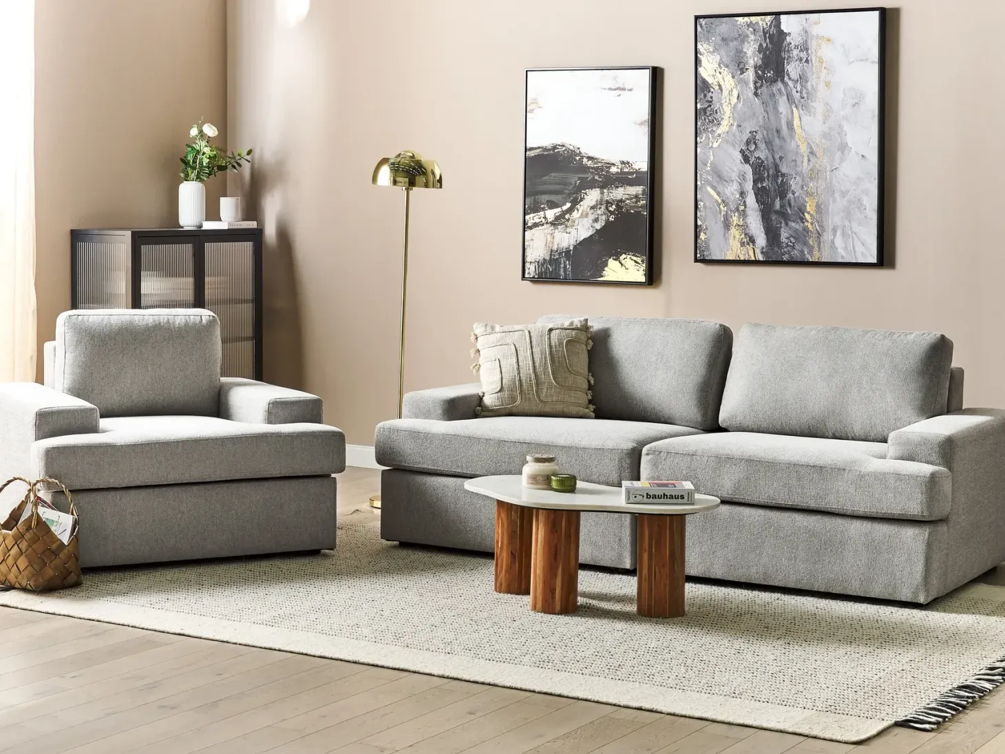 Sofasæt 4 personers ALLA Lysegrå