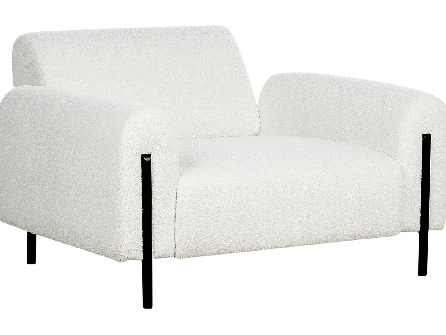 Sofasæt 4 personers ASKIM Boucle Hvid