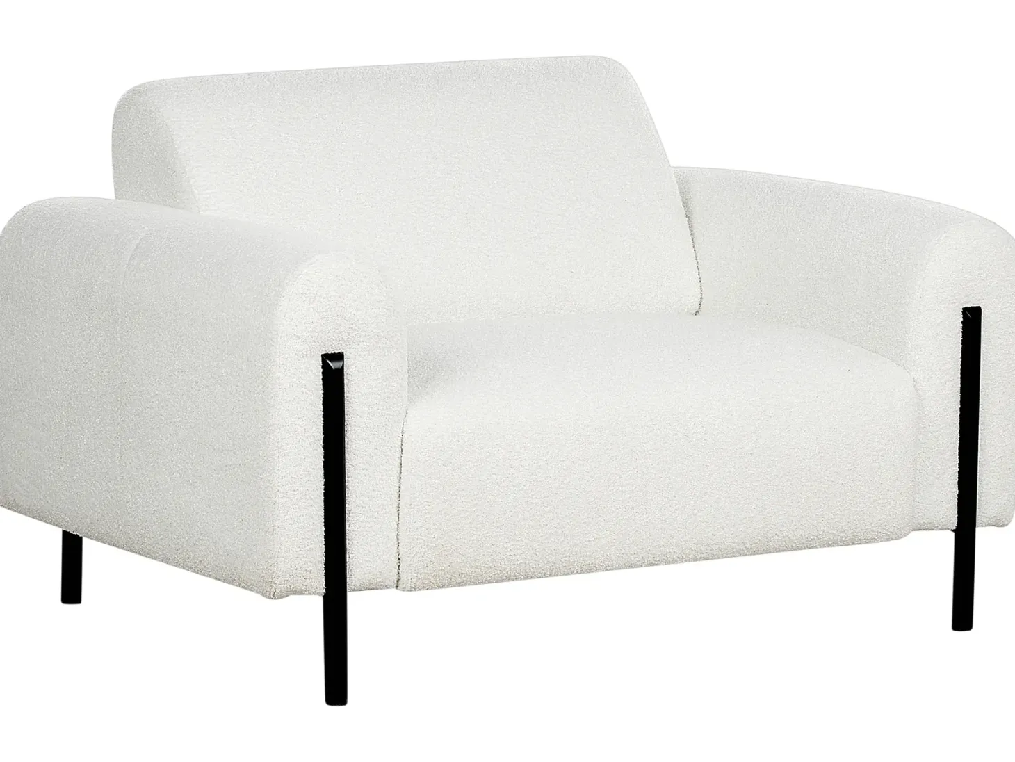 Sofasæt 4 personers ASKIM Boucle Hvid