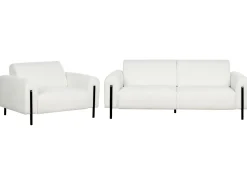 Sofasæt 4 personers ASKIM Boucle Hvid