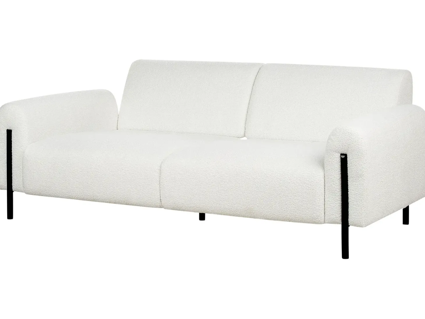 Sofasæt 4 personers ASKIM Boucle Hvid