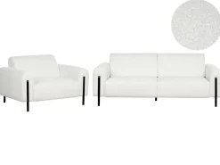 Sofasæt 4 personers ASKIM Boucle Hvid