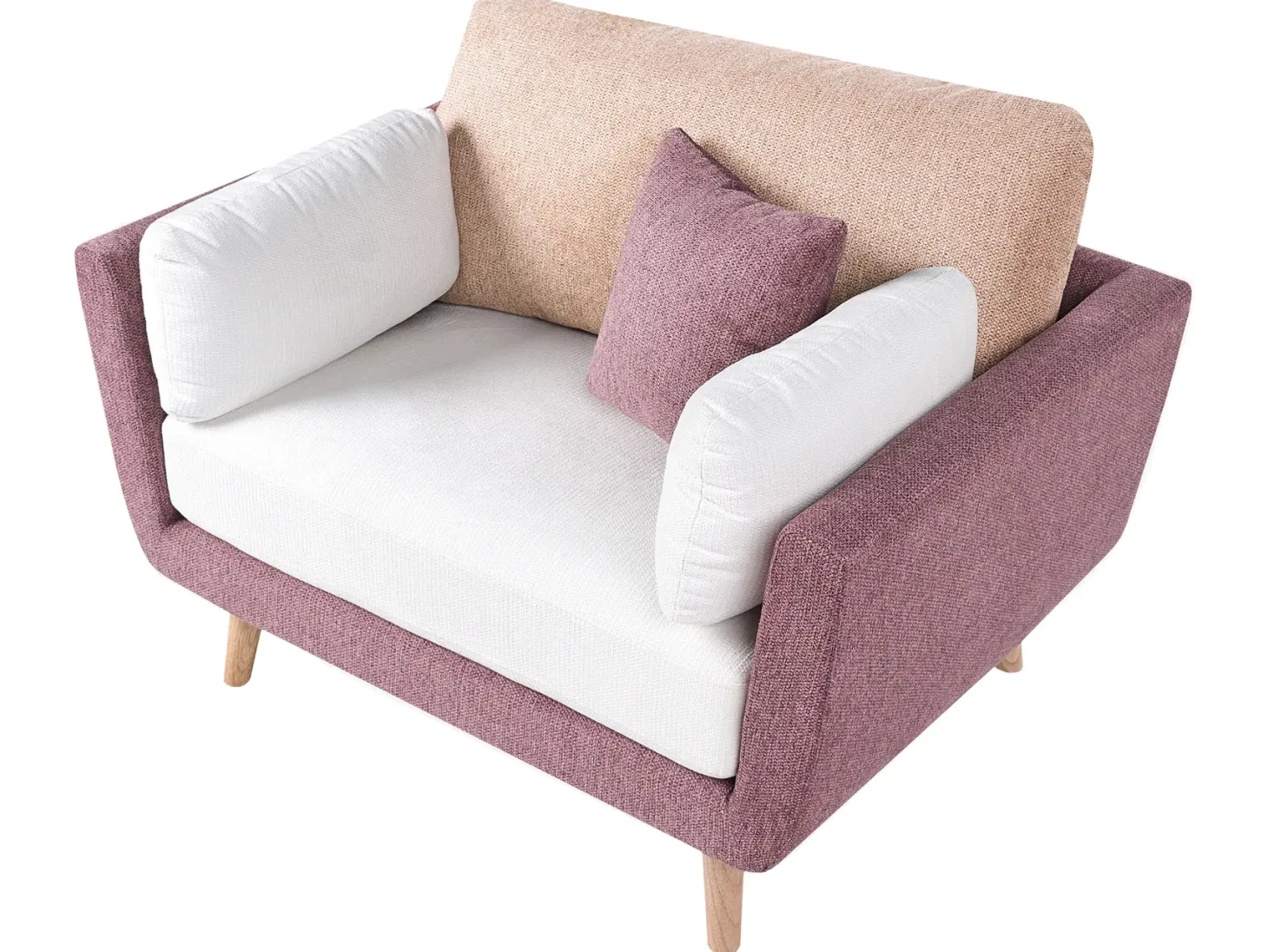 Sofasæt 4 personers BOLGA Lyserød