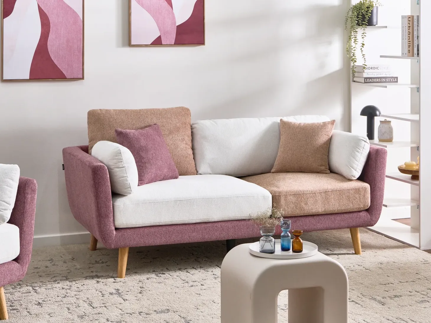 Sofasæt 4 personers BOLGA Lyserød