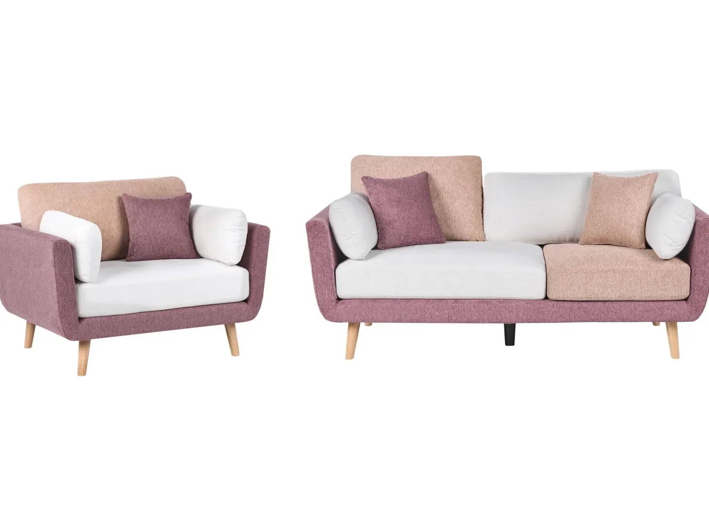 Sofasæt 4 personers BOLGA Lyserød