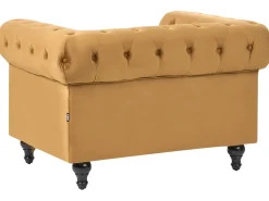 Sofasæt 4 personers CHESTERFIELD Velour Guld