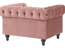 Sofasæt 4 personers CHESTERFIELD Velour Lyserød