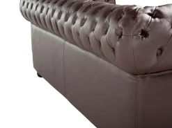 Sofasæt 4 personers CHESTERFIELD Ægte læder Brun