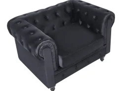 Sofasæt 4 personers CHESTERFIELD Velour Sort