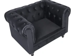 Sofasæt 4 personers CHESTERFIELD Velour Sort