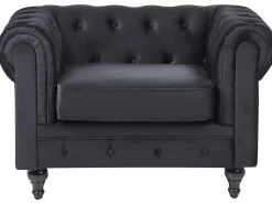 Sofasæt 4 personers CHESTERFIELD Velour Sort