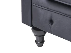 Sofasæt 4 personers CHESTERFIELD Velour Sort