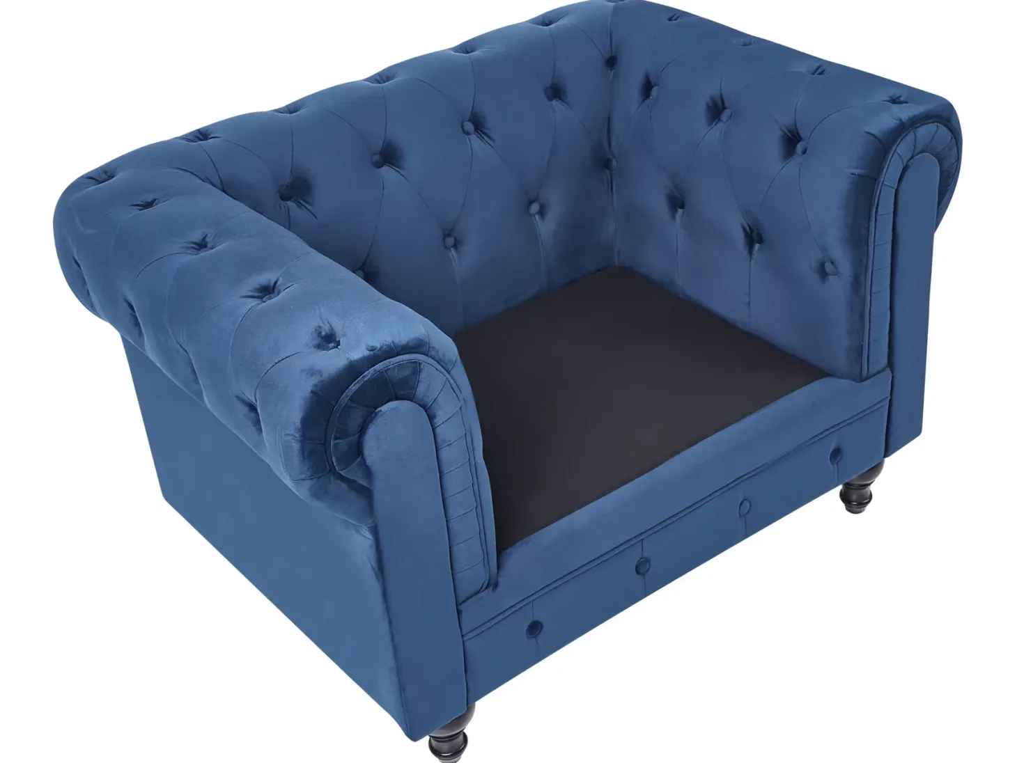 Sofasæt 4 personers CHESTERFIELD Velour Navy Blå