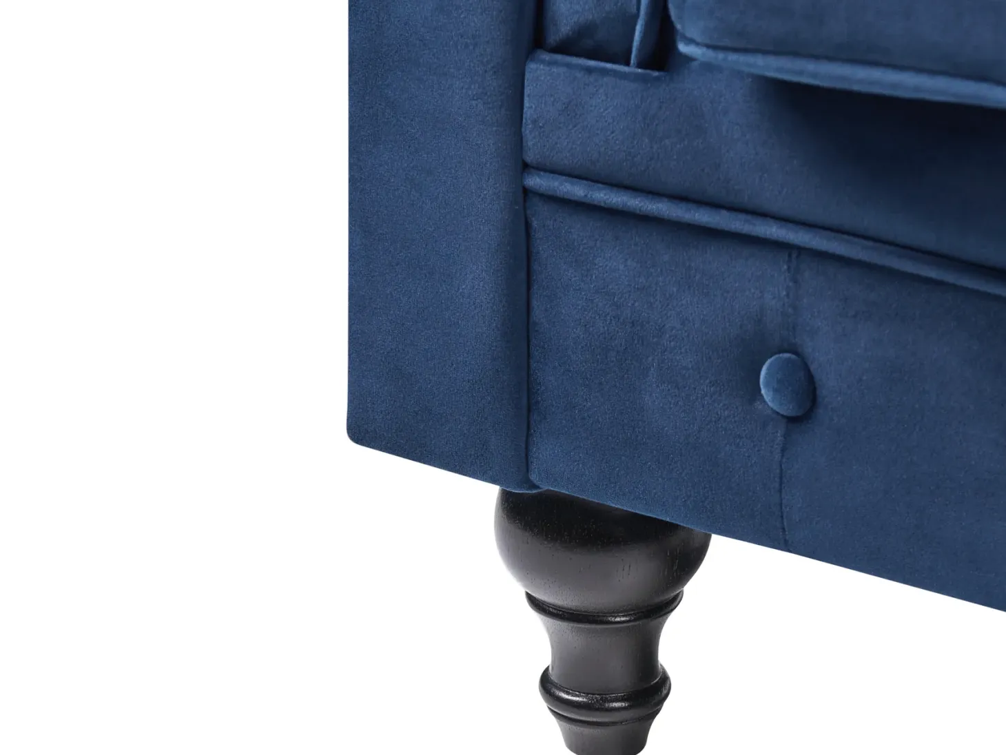 Sofasæt 4 personers CHESTERFIELD Velour Navy Blå