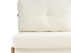 Sofasæt 3 personers EDLAND Boucle Hvid med puf